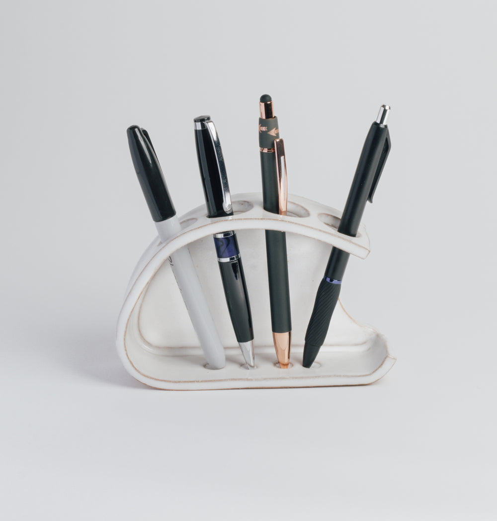 Toothbrush Holder | Pen Holder in Classic White