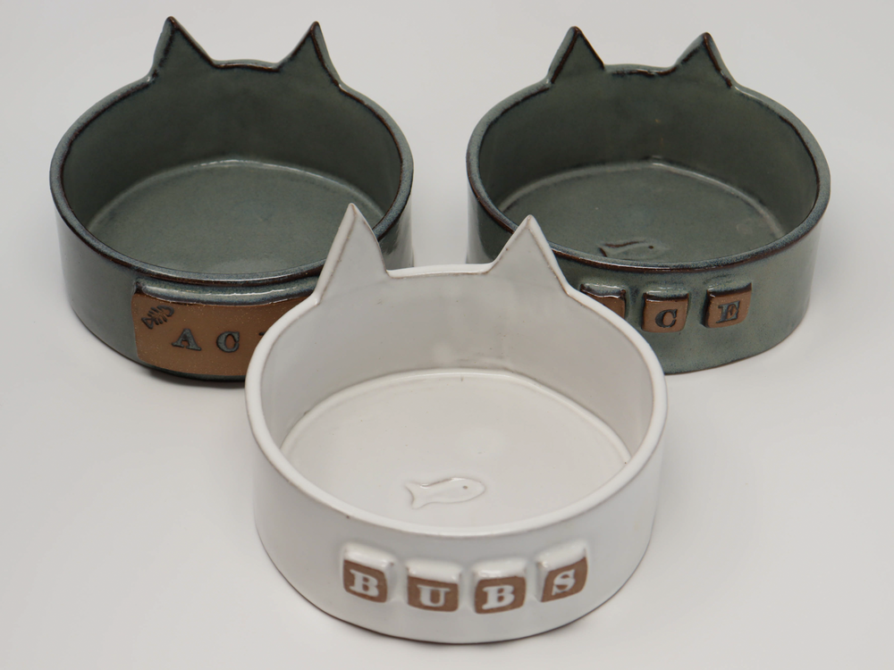 Custom Cat Bowl - Classic White